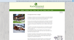Desktop Screenshot of kuckucksnest-allgaeu.de